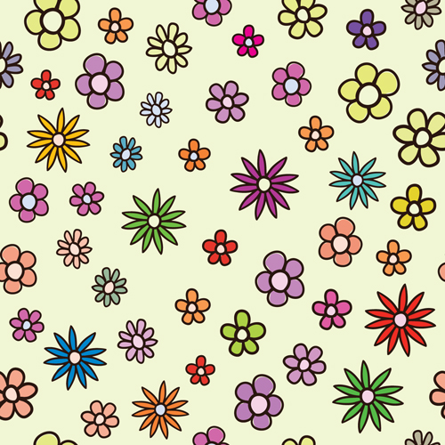 free vector Lovely flowers vector background 1